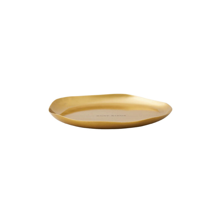 ROSY RINGS GOLD CANDLE PLATE FOR SMALL AND MEDIUM ROUND BOTANICAL SCENTED CANDLES