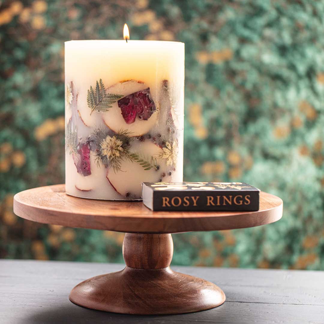 ROSY RINGS SPICY APPLE SMALL ROUND BOTANICAL SCENTED CANDLE