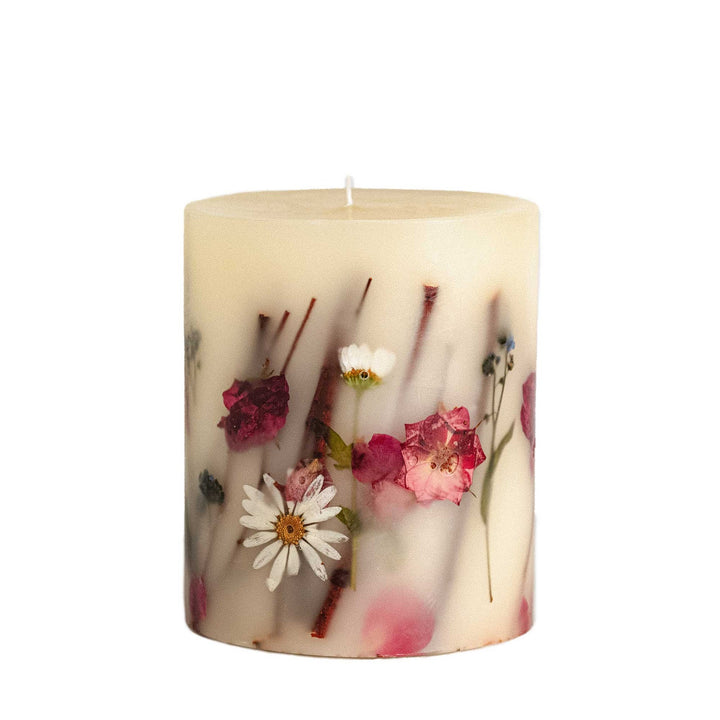 Apricot Rose - Small Round Scented Botanical Candle