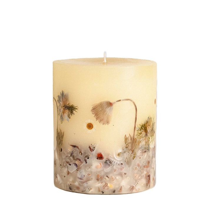 Coastal Vanilla - Small Round Scented Botanical Candle