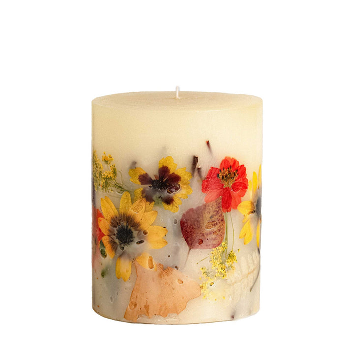 Honey Tobacco - Small Round Scented Botanical Candle