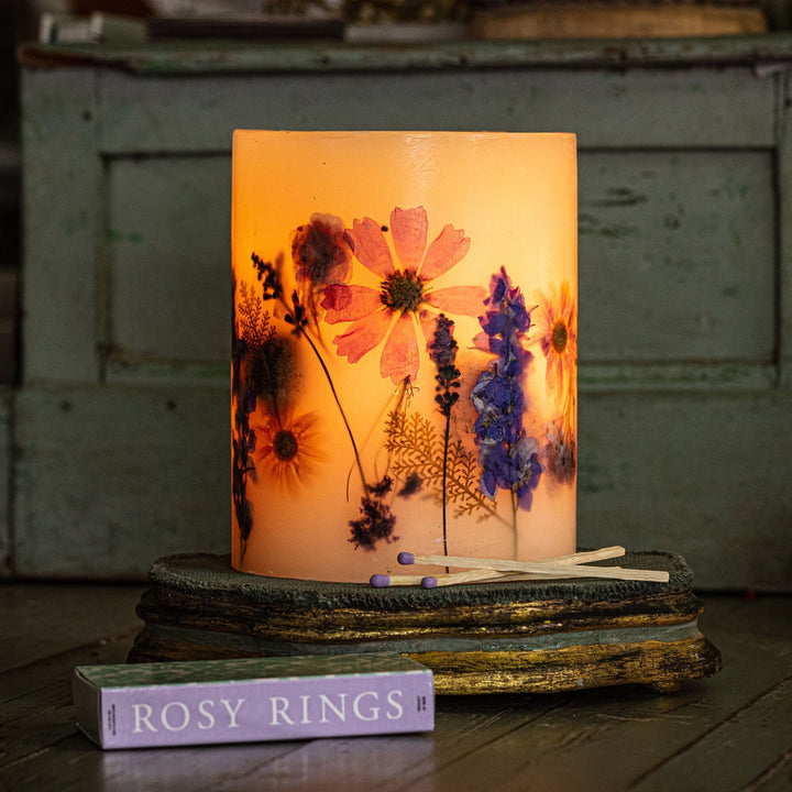 ROSY RINGS ROMAN LAVENDER MEDIUM ROUND BOTANICAL SCENTED CANDLE