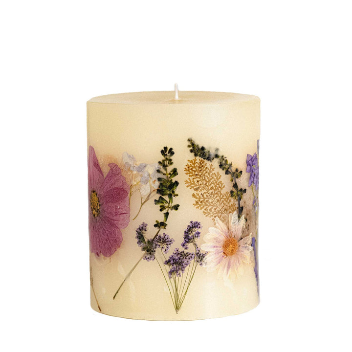 Roman Lavender - Small Round Scented Botanical Candle