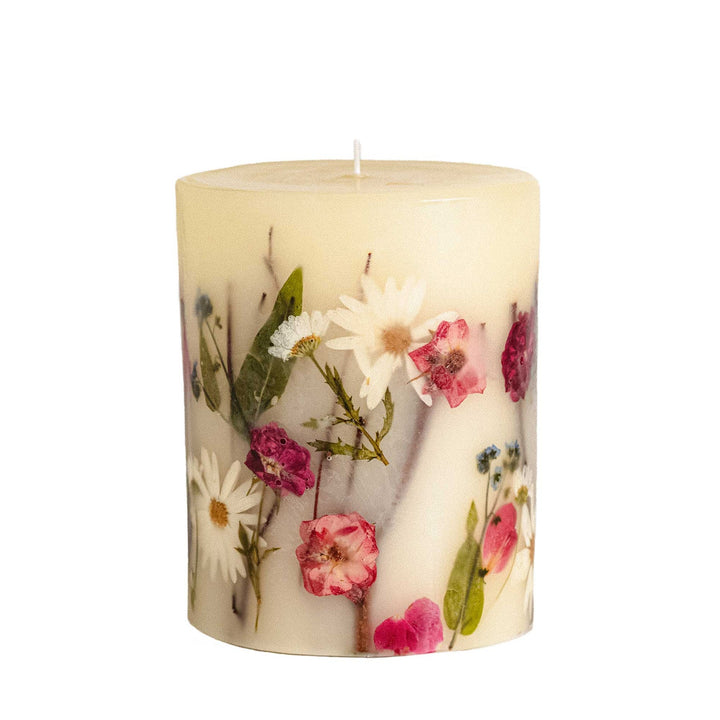 Apricot Rose - Medium Round Scented Botanical Candle