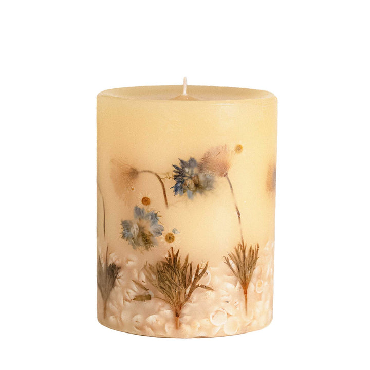 Coastal Vanilla - Medium Round Scented Botanical Candle