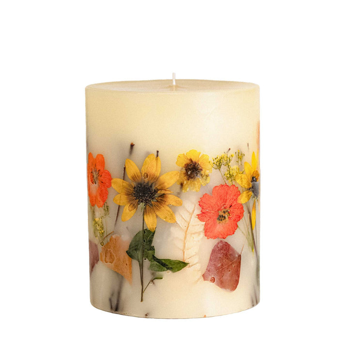 Honey Tobacco - Medium Round Scented Botanical Candle