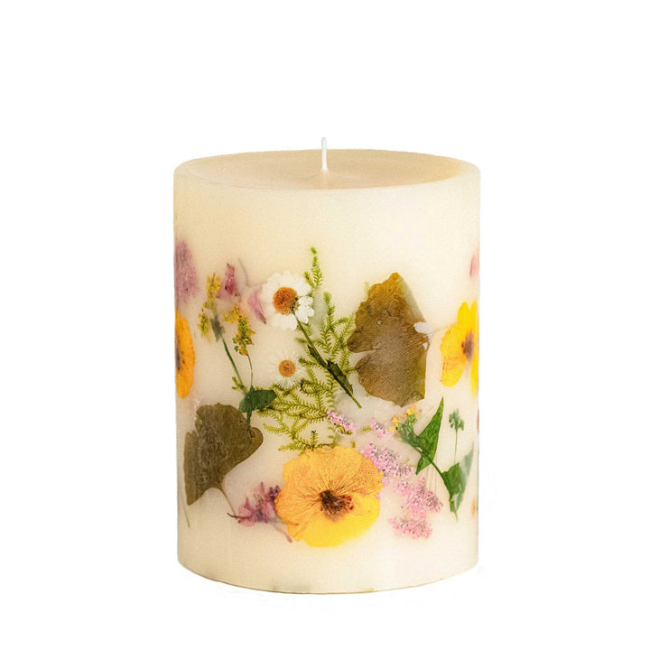 Lemon Blossom - Medium Round Scented Botanical Candle