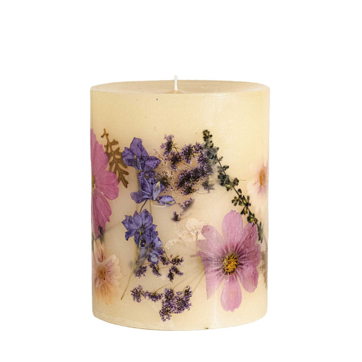 Roman Lavender - Medium Round Scented Botanical Candle