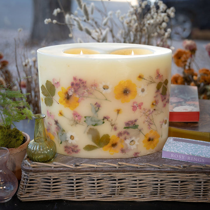 ROSY RINGS LEMON BLOSSOM & LYCHEE OVAL BOTANICAL SCENTED CANDLE