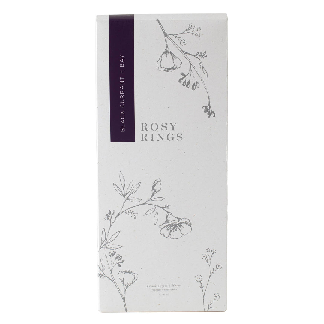 Rosy Rings Blackcurrant & Bay Scented Reed Diffuser  Packaging Box