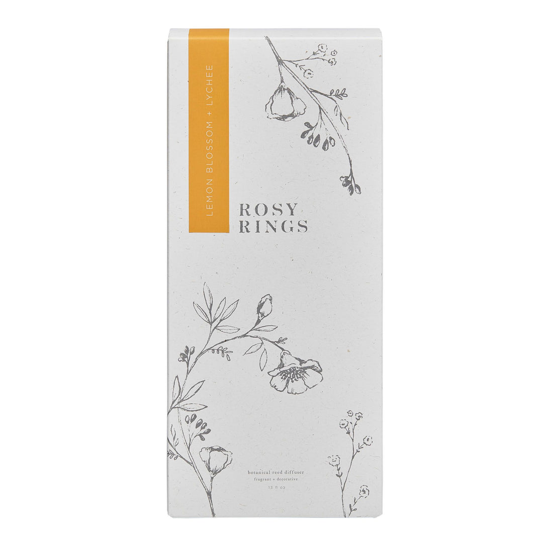 Rosy Rings Lemon Blossom & Lychee Scented Reed Diffuser Packaging Box